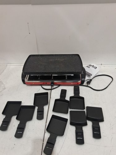 Starfrit The Rock Electric Raclette - 8 Person Party Grill - 8 Spatulas - Reversible Plate - 1500W - red/black - (model: ‎024403-002-0000) image 5