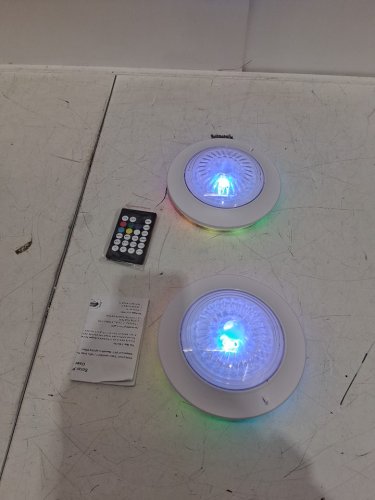 2PK Solar Floating Pool Lights with Remote - Clear/White image 4