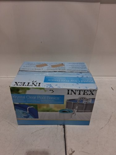 INTEX KRYSTAL CLEAR POOL BASICS ABOVE-GROUND POOL DELUXE WALL-MOUNTED AUTOMATIC SWIMMING POOL SURFACE SKIMMER - BLUE/WHITE (MODEL: 28000E) image 2