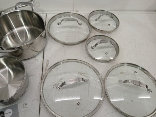 10PC JAMIE OLIVER  + tefal STAINLESS STEEL COOKWARE SET  (MODEL: 1974665) image 7