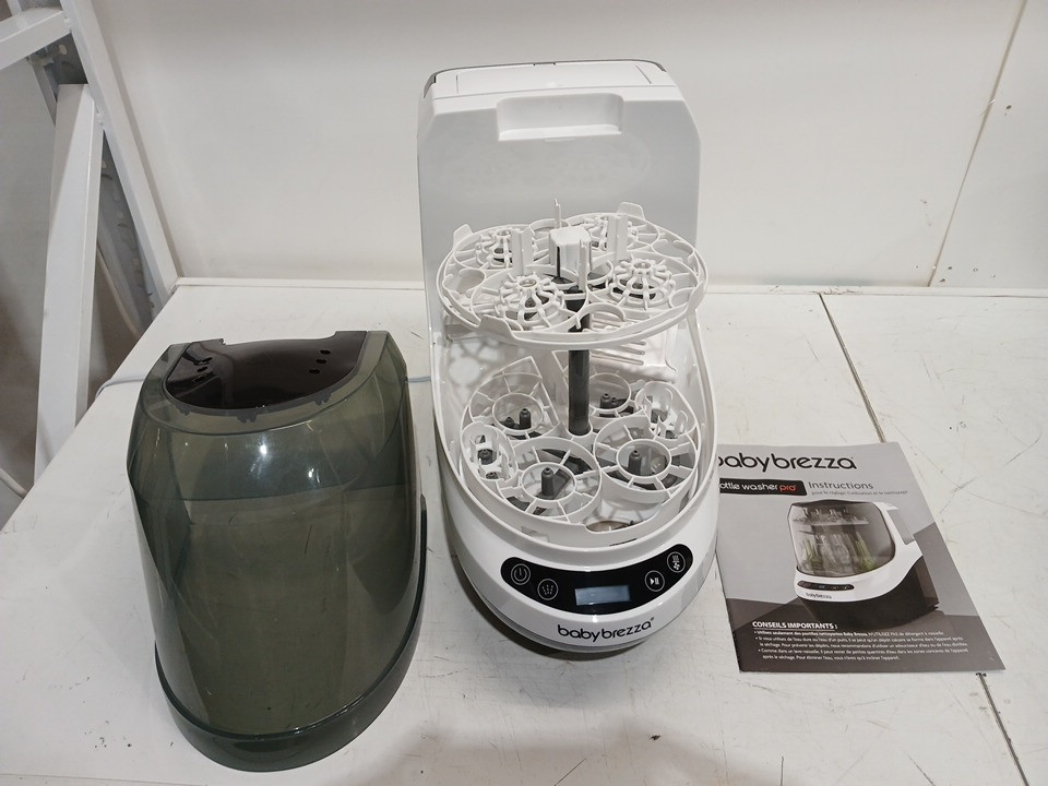 BabyBrezza Bottle Washer Pro 3-in-1 washer/sterilizer/dryer - holds 4 bottles - black/white (model: BRZ0103) image 4