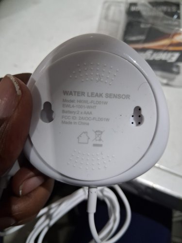 Energizer Smart Battery Powered Water Leak Sensor- 4ft cable - (model: hkwl-fld01w) image 4