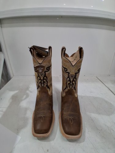 men's ARIAT Mesteno Western Boot - size 11 EE wide - Brown Dust Devil Tan/Marble (STYLE: 10018306) image 7