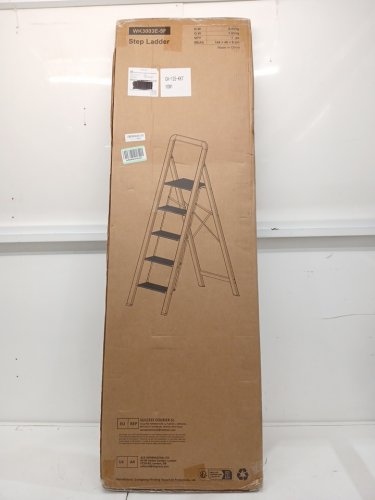 kingrack 5-step lightweight aluminum laddder with non-skid pedals - 52.83" - 330lbs cap - black (model: WK3003E-5F) image 2