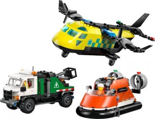 990pc Lego - city - airplane, service car and hovercraft (60505) image 2