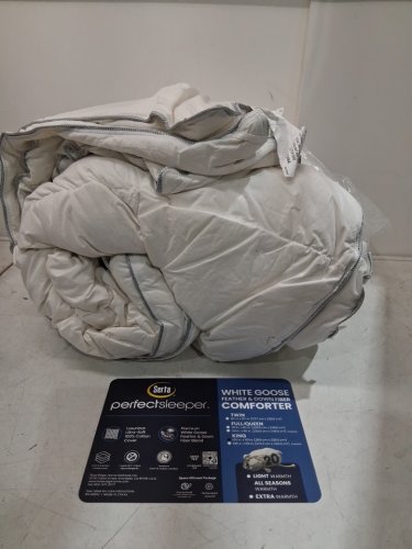 SERTA Goose Feather Down Fiber Cotton Comforter - king - white (model: se003026) image 3