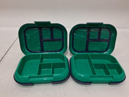 2pk bentgo kids chill  leak proof lunch boxes with removable ice packs - microwave and dishwasher safe - 3.3cup capacity - green (model: bgch2pbx-g) image 4