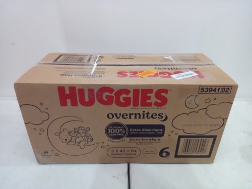 84PK HUGGIES OVERNITES DISPOSABLE DIAPERS - SIZE 6 - WINNIE THE POOH image 2
