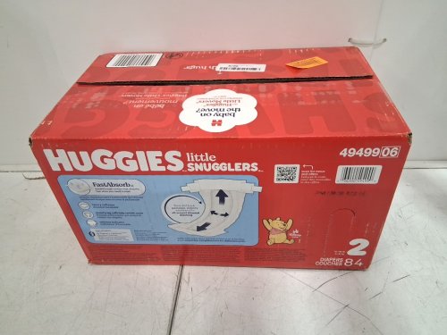 84PK HUGGIES LITTLE SNUGGLERS DISPOSABLE DIAPERS - SIZE 2 (12-18 LB) - DISNEY BABY WINNIE THE POOH image 2