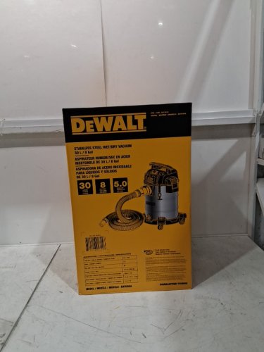dewalt pro stainless steel wet/dry vacuum - 8gal/30L - 5hp - silver/black (model: dxv08sa) image 2
