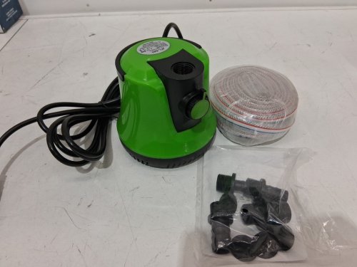 Adjustable Water Flow Submersible Water pump - 10FT 1/2" Drainage Hose - Green (Model: JFL-640) image 3