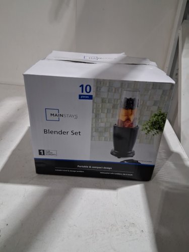 10pc MAINSTAYS Personal Blender Set with lids. - 10oz, 16oz, 18oz -300W -black (MODEL: 50661796) image 2