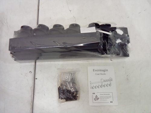 Evermagin Coat Rack Wall Mount with Shelf for Entryway - 29" -black image 2