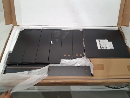 wall mounted bathroom vanity cabinet with 2 drawers *cabinet only* - 36" x 18" x 17" - black - (model: nfn154bk) image 6