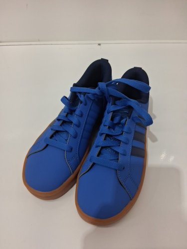 kids adidas vs pace 2.0 k sneakers/shoe - size 5 - matte blue / brown (style:1864508) image 2