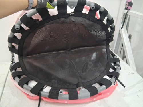 Kids Foldable Mini Trampoline with Handle - 36" - pink (model:TX-B6232B-36in+I) image 4