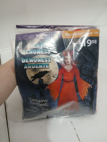 3PC GIRLS PARTYHOLIC FIERY DEMONESS COSTUME - MEDIUM 8-10  - RED (STYLE: 70196) image 2