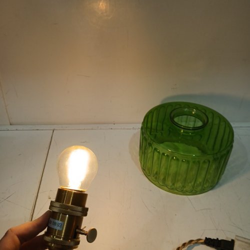 Modern Pendant Light PLUG IN HANGING LIGHT - 130V - 144" - GREEN/GOLD image 4