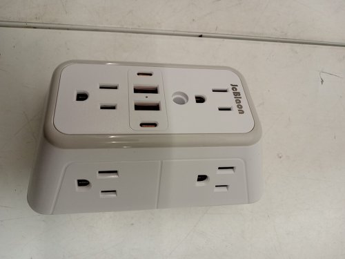 JcBlaon 3Sided 6 outlets Power Strip With 4 usb Outlet & 2 USB A + 2 USB C- white (model:se660-cuq) image 3