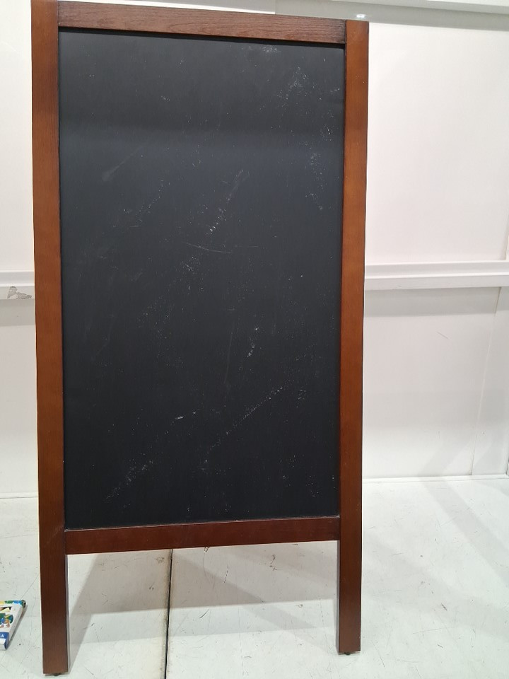 Tabletop Chalkboard Sign for Kitchen, Home Decor, and Wedding - 20" x 40" - Rustic Brown (MODEL: STB-2040) image 5