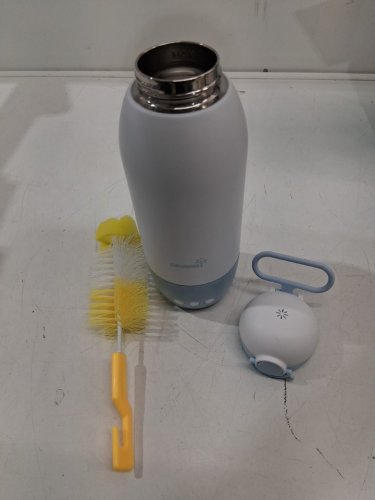 Growns Portable Baby Bottle Warmer with Fast Heating/Charging & Adjustable Temperature - 600ml cap - blue/white (model: t6) image 2