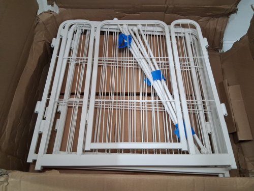 fxw homeplus metal 5 panel indoor dog playpen - 24" high - white image 4