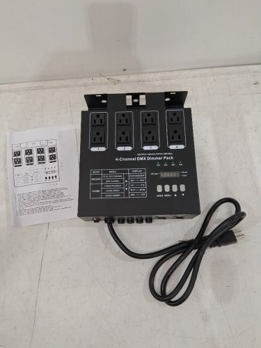 4-Channel Programmable dmx Dimmer Pack - BLACK image 3