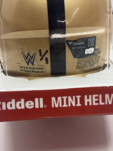 1/1 WWE SIGNED PENTA PERSONAL INSCRIPTION WRESTLEMANIA VEGA 42 MINI RIDDEL FOOTBALL HELMET #1/1 LIMITED EDITION image 5