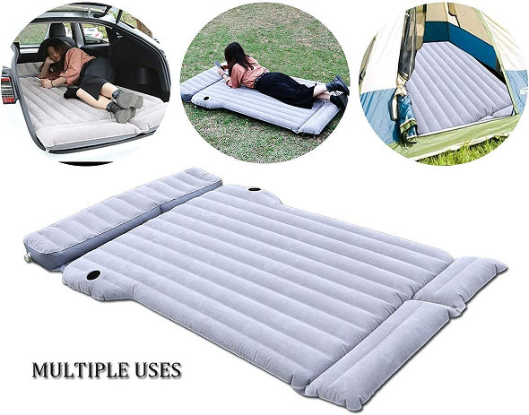 TOPFIT MULTIPURPOSE BACK SEAT CAR AIR MATTRESS - FITS MOST MEDIUM SIZED VEHICLES - BEIGE (MODEL: TF20210329) image 2