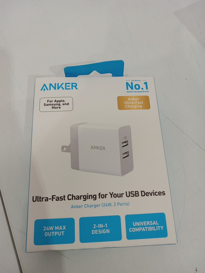 Anker Ultra Fast Charging 2-port USB Wall Charger Block - 24W - White (Model: A2021) image 2