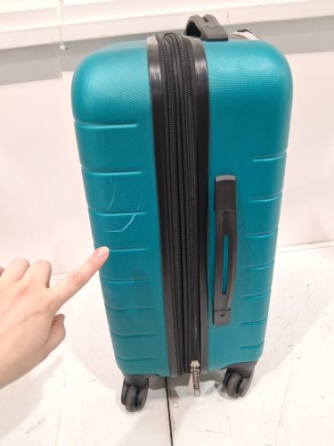 2PC WRANGLER EL DORADO LUGGAGE SET WITH CUP HOLDER AND USB PORT - 20" SPINNER AND 10" BAG - TEAL (MODEL:WR-20272-360) image 5