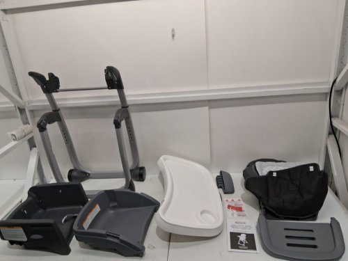 graco duodiner dlx 6-in-1 reclining adjustable height highchair with 6 growing stages - can seat 2 kids at once - 40lb max weight - allister grey (model: 2111217) image 4