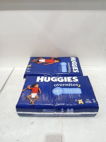 100PK HUGGIES OVERNITES NIGHT TIME BABY DIAPERS - SIZE 5 (27lb+) - WINNIE THE POOH - (model: 5454702) image 3