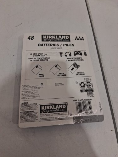 48PK Kirkland Signature Alkaline AAA Batteries - 12-year shelf life (MODEL: 2322011) image 4