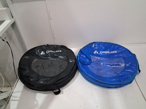 2PK COGHLAN'S POP UP CONTAINER SET- FITS 30GAL TRASH BAGS- 19.5" x 24"- BLUE & BLACK-(MODEL:1919) image 3