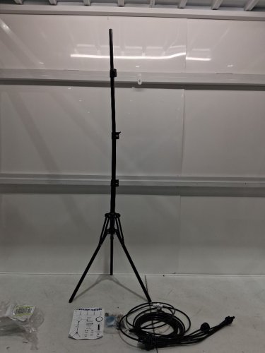Cooling Standing Misters for Outside Patio with 360° Rotating Sprinkler, Adjustable Height - 5FT - BLACK/BLUE image 3