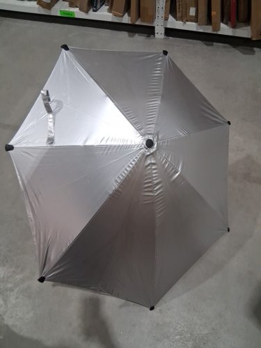 G4FREE UPF 50+ ADJUSTABLE UNIVERSAL CLAMP UMBRELLA WITH TRAVEL BAG - 44" X 46" - BLACK/SILVER image 4