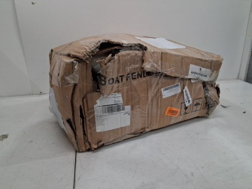 4PK Ribbed Marine Boat Fenders with Ropes 8.5" x 27" - White image 4