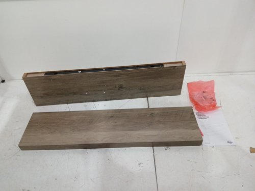 2PK HOOBRO Floating Wall Shelf Set - 23.6" x 7.9" x 1.5" - rustic brown (model: BF60BJ01) image 3