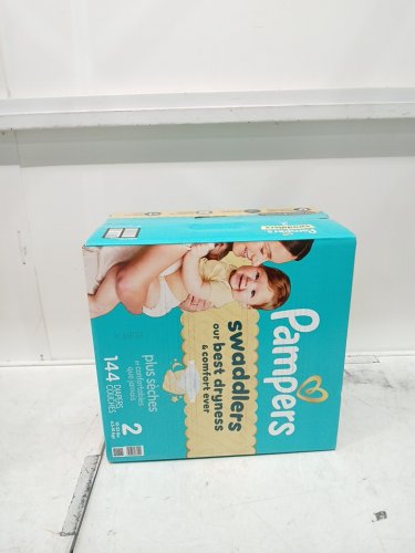 144PK PAMPERS SWADDLERS DISPOSABLE DIAPERS - SIZE 2 (12LBS -18LBS) image 2