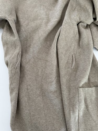 WOMEN'S COMO VINTAGE LONG SELF BELTED CARDIGAN - MEDIUM - TAUPE (STYLE: 2805502) image 2