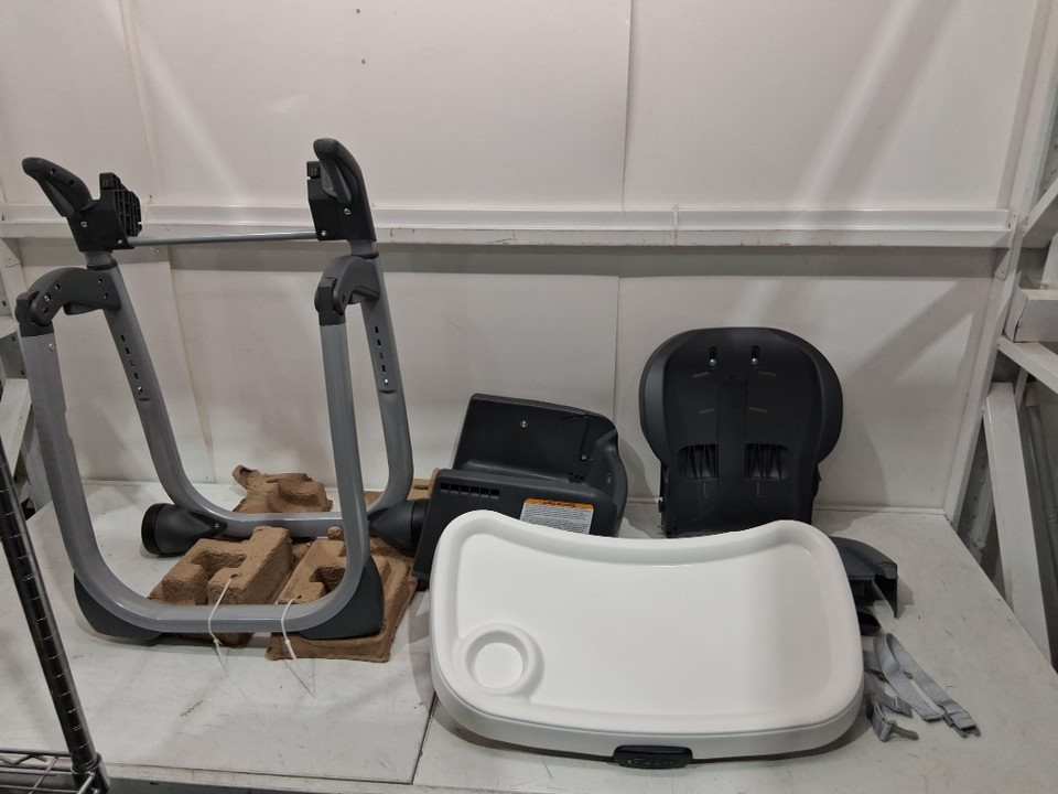 graco duodiner dlx 6-in-1 reclining adjustable height highchair with 6 growing stages - can seat 2 kids at once - 40lb max weight - allister grey (model: 2111217) image 3