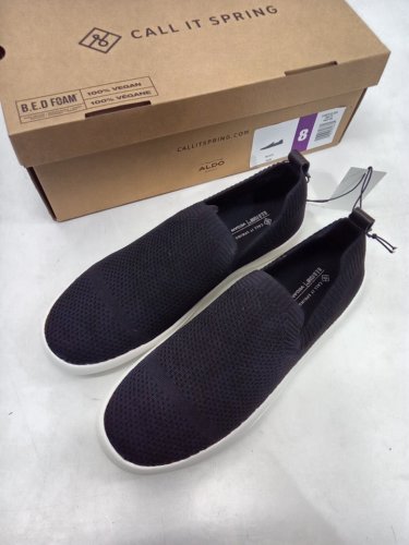 WOMEN'S call it spring knit slip on shoes - Size 8 - black (style: 6622108) image 2
