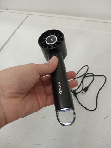 gaiatop Turbo Hand Held Fan with LED Torch - black (model:hf-01) image 4