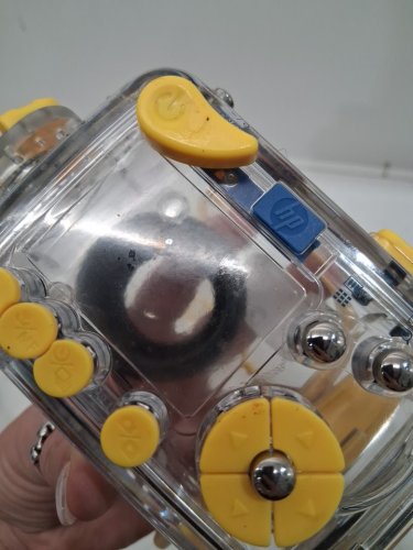 HP INVENT PHOTOSMART UNDERWATER CAMERA CASE FOR R817/R818 CAMERAS - CLEAR/YELLOW image 2
