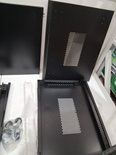15U Wall Mount Network Server Cabinet' Server Rack Cabinet Enclosure - 200 lbs cap - black image 6