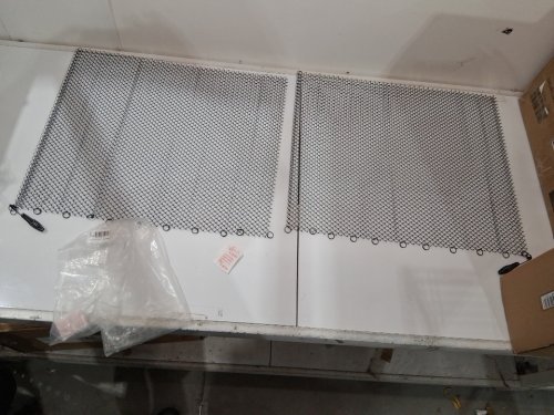 2pk Fireplace Mesh Screen Curtain -24" x 20" - black image 3