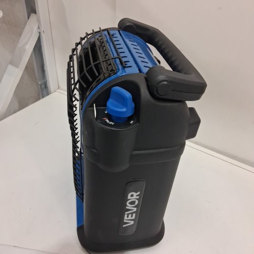portable indoor/outdoor propane heater with Stepless Temp Settings - 9000btu/hour - 7.5" x 12.6" x 16.1" - black/blue (model: ad037m) image 5