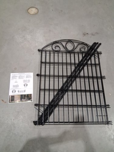 5PK Steel Decorative Garden Fence - 34" - BLACK image 3