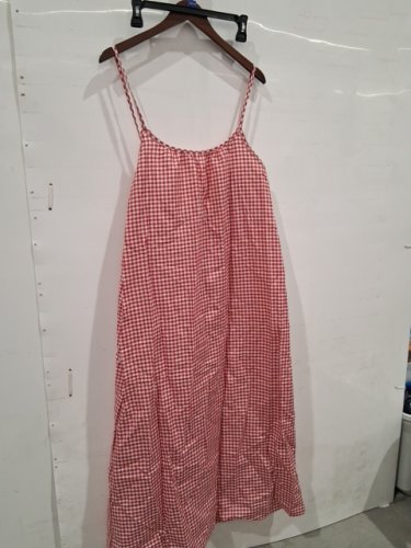 WOMEN'S SPAGHETTI STRAP BACKLESS CAMI DRESS - XXL - RED/WHITE image 2
